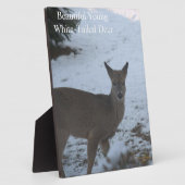 ベビーバックホワイトテールディアスノーイーゼル フォトプラーク (側面)