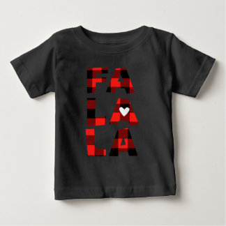 ベビーバッファロープレイドシャツファラクリスマスティー ベビーTシャツ