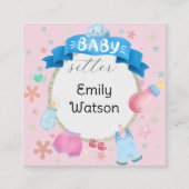 ベビーバナーフェスティバルサークルベビーシッター スクエア名刺 (正面)