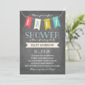 ベビーバナー | ベビーシャワー招待状 招待状 (スタンド正面)