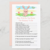 ベビーバニーどのように良く赤ちゃんシャワーのゲームを知っている (正面/裏面)