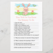 ベビーバニーどのように良く赤ちゃんシャワーのゲームを知っている (正面)