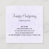 ベビーバニーのカラフル春の花 スクエア名刺 (裏面)