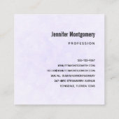 ベビーバニーのカラフル春の花 スクエア名刺 (裏面)