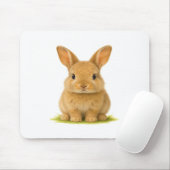 ベビーバニーインザグラス マウスパッド (マウス)