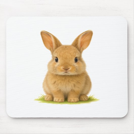 ベビーバニーインザグラス マウスパッド (正面)