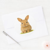 ベビーバニーインザグラス ラウンドシール (封筒)