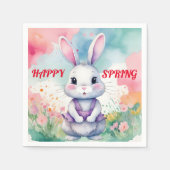 ベビーバニーイン春 スタンダードカクテルナプキン (正面)