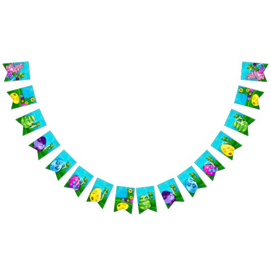 ベビーバニーイースターハッピーイースター バンティングフラッグ (全)