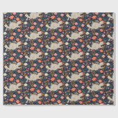 ベビーバニーウッドランドコテージコアベビーシャワー ラッピングペーパー (フラット)