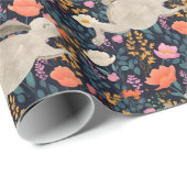 ベビーバニーウッドランドコテージコアベビーシャワー ラッピングペーパー (ロールコーナー)