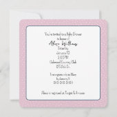 ベビーバニーオンクレセントムーン 招待状 (裏面)