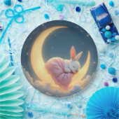 ベビーバニーオンザ三日月 ペーパープレート (パーティー)