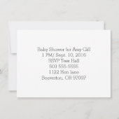 ベビーバニーバルーンシャワー招待状 招待状 (裏面)