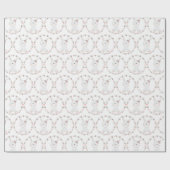 ベビーバニーパターンベビーシャワー ラッピングペーパー (フラット)