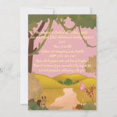 ベビーバニーフォレスト誕生日 招待状 (裏面)