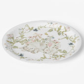 ベビーバニーベビーシャワーワイルドフラワー紙プレート ペーパープレート (アングル)