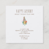 *~*ベビーバニーラビットデイケア先生ナニーテュター スクエア名刺 (裏面)