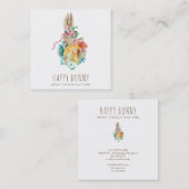 *~*ベビーバニーラビットデイケア先生ナニーテュター スクエア名刺 (正面/裏面)