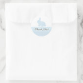 ベビーバニーラビットベイビーシャワーステッカーありがとう ラウンドシール (バッグ)