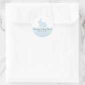 ベビーバニーラビットベビーシャワーステッカー ラウンドシール (バッグ)