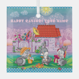 ベビーバニーリトル  ガラスオーナメント