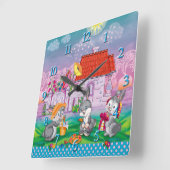 ベビーバニーリトル スクエア壁時計 (傾斜)