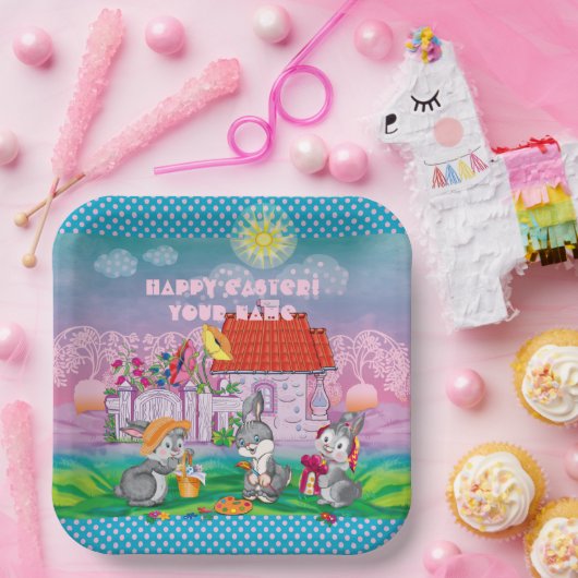 ベビーバニーリトル ペーパープレート (パーティー)