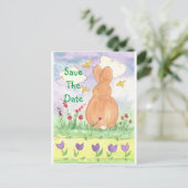 ベビーバニー保存Dateペットラビットウォーター色 案内ポストカード (スタンド正面)