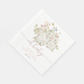 ベビーバニー女の子ワイルドフラワー スタンダードランチョンナプキン (角)