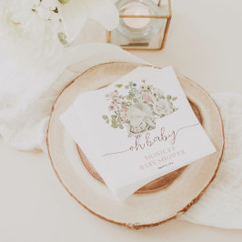 ベビーバニー女の子ワイルドフラワー スタンダードランチョンナプキン