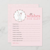 ベビーバニー赤ちゃんシャワーアドバイスカードのご希望 (正面/裏面)