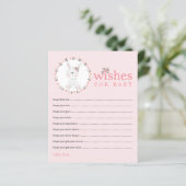 ベビーバニー赤ちゃんシャワーアドバイスカードのご希望 (スタンド正面)