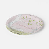 ベビーバニー赤ちゃんシャワー ペーパープレート (アングル)