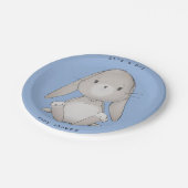 ベビーバニー赤ちゃんシャワー ペーパープレート (アングル)