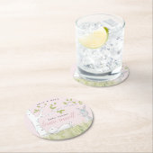 ベビーバニー赤ちゃんシャワー ラウンドペーパーコースター (インサイチュ)