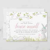 ベビーバニー赤ちゃんシャワー 招待状 (正面)