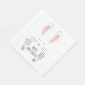 ベビーバニー足跡ベビーシャワー スタンダードランチョンナプキン (角)