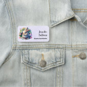 ベビーバニー間カラフル春の花 名札 (インサイチュ)