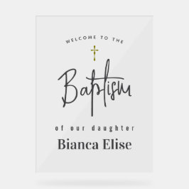 ベビーバプティスアクリルウェルカムサイン アクリルサイン