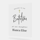 ベビーバプティスアクリルウェルカムサイン アクリルサイン (傾斜)