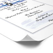 ベビーバプテスマ証明書 – 少年 ポスター (角)