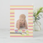 ベビーバプテスマ《キリスト教》洗礼式や命名式かわいいフクロス写真招待状 招待状 (スタンド正面)