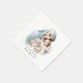 ベビーバプテスマ《キリスト教》洗礼式や命名式メアリーアンドイエス スタンダードカクテルナプキン (角)