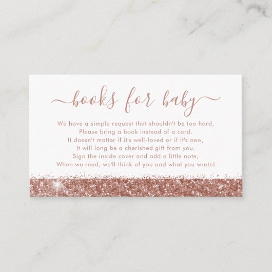 ベビーバラ金ゴールドピンクシャワー要求のための本 エンクロージャーカード (正面)