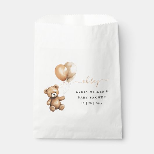 ベビーバルーズベビーシャワー男女兼用 フェイバーバッグ (正面)