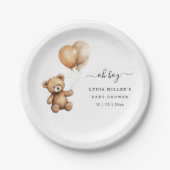 ベビーバルーズベビーシャワー男女兼用 ペーパープレート (正面)
