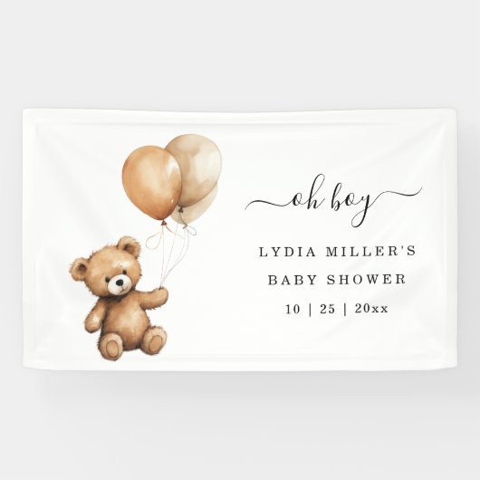 ベビーバルーズベビーシャワー男女兼用 横断幕 (横)