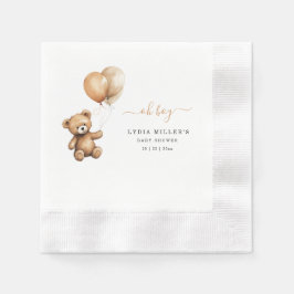 ベビーバルーズベビーシャワー男女兼用 縁ありカクテルナプキン