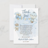 ベビーバルーズボーイバーリーベイビーシャワー待ち サンキューカード (正面)